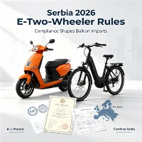 Hot Salg! EEC-sertifisert L1e mopeder klar lager for Serbia 2026 Ny forskrift